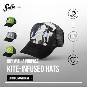 Authentic Soflo Riders Trucker Hat with repurposed kite
